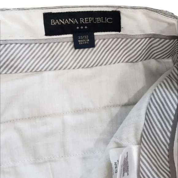 Banana Republic Gray Striped Dress Pants 33 - Picture 4 of 4